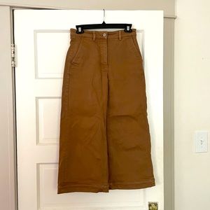 Everlane: Wide-Leg Crop Pant Ochre, size 2